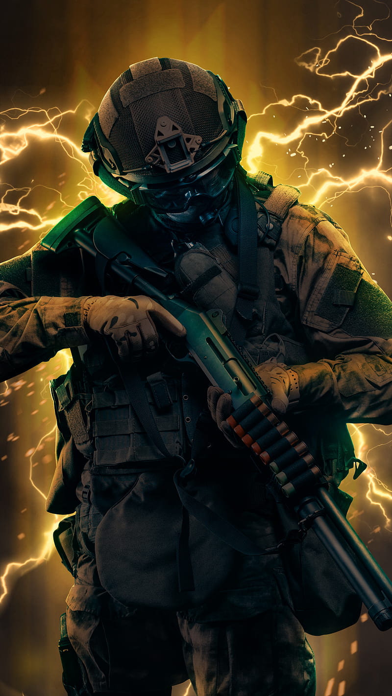 Storm Squad, army, lightning, mercenary, soldier, squad, storm, superpower, swat, thunder, HD phone wallpaper