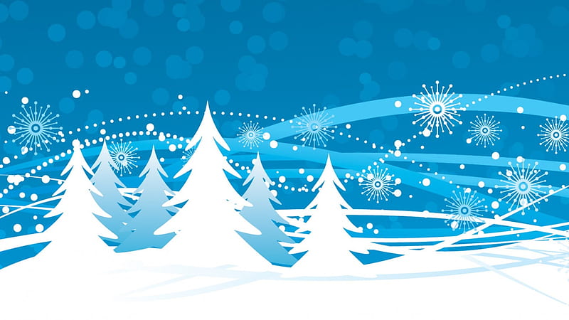 Winter Vector, snow, snowflakes, graphics, illustration, vector, winter, HD wallpaper
