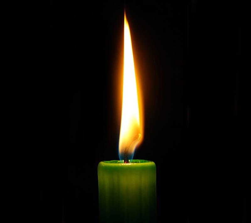 Candle Light, black, flame, HD wallpaper