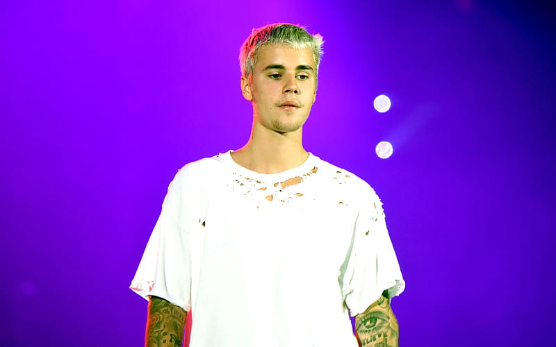 Justin Bieber, Canadian singer, portrait American young stars, HD wallpaper