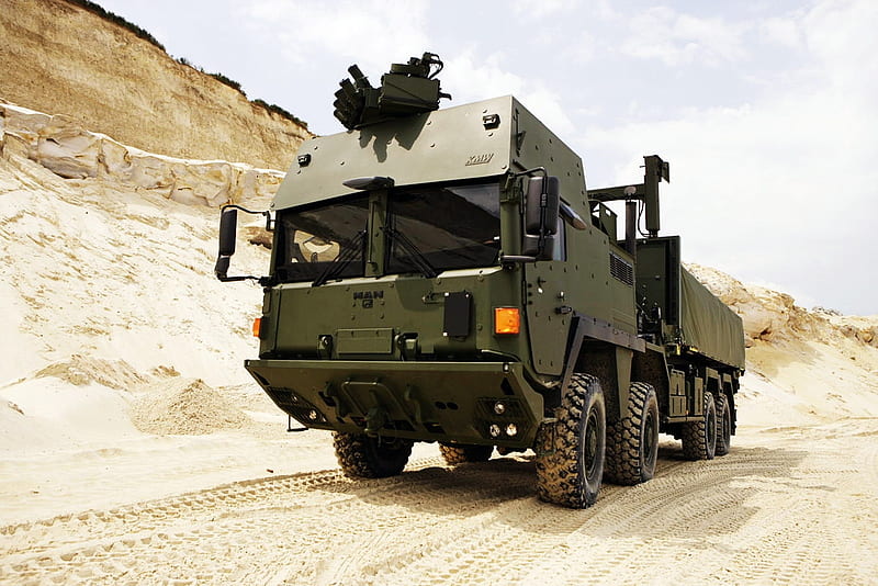 MAN LKW Multi A3 FSA, military, man, truck, man military truck, HD wallpaper