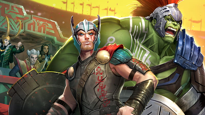 Marvel Avengers Academy Thor Ragnarok, marvel-avengers-academy, games, thor-ragnarok, thor, hulk, HD wallpaper