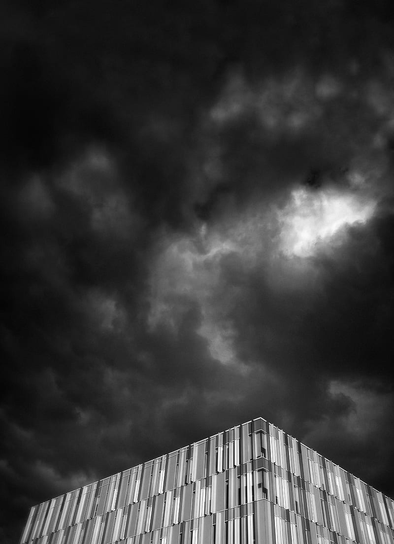 Building under black cloud, HD phone wallpaper | Peakpx