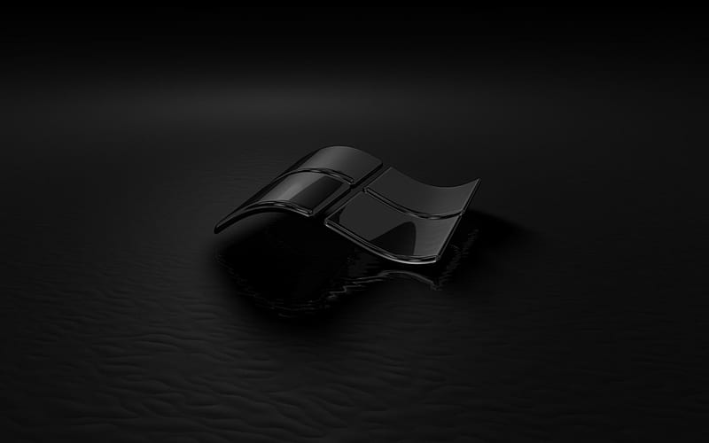 Black 3d windows logo, black background, 3d waves black background, windows  logo, HD wallpaper | Peakpx