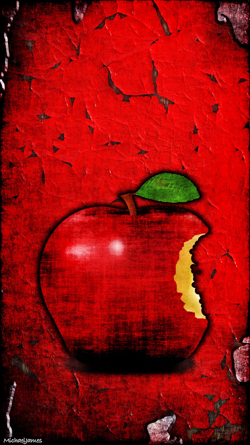 Grungy Red Apple, logo, HD phone wallpaper | Peakpx