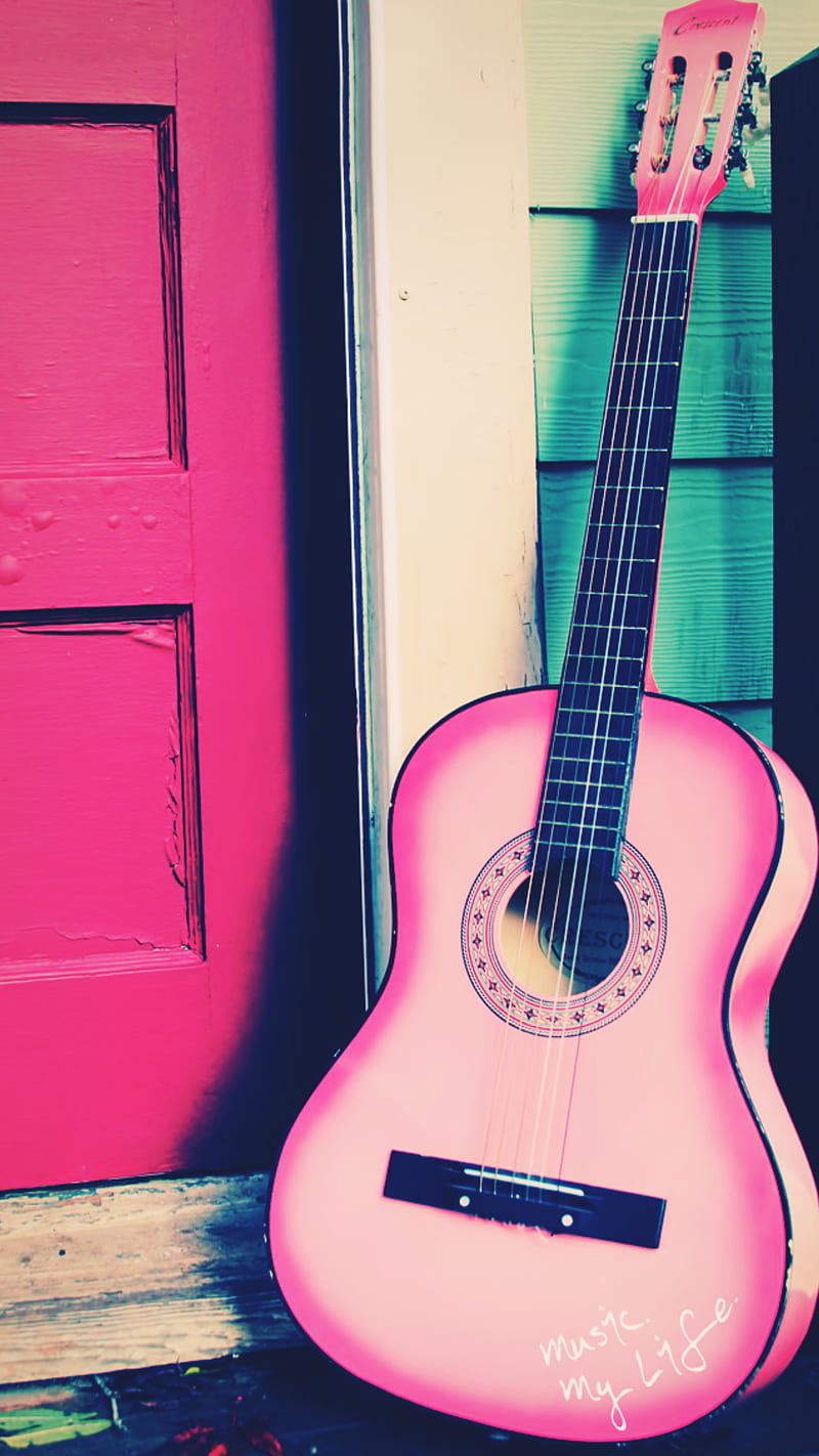 Guitar pink, HD phone wallpaper | Peakpx