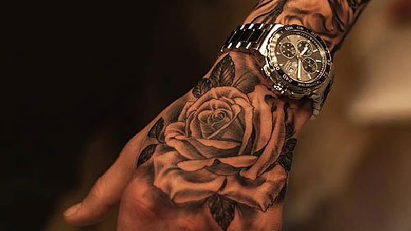 Rose Flower Hand Design Tattoos For Men Tattoos For Men, HD wallpaper