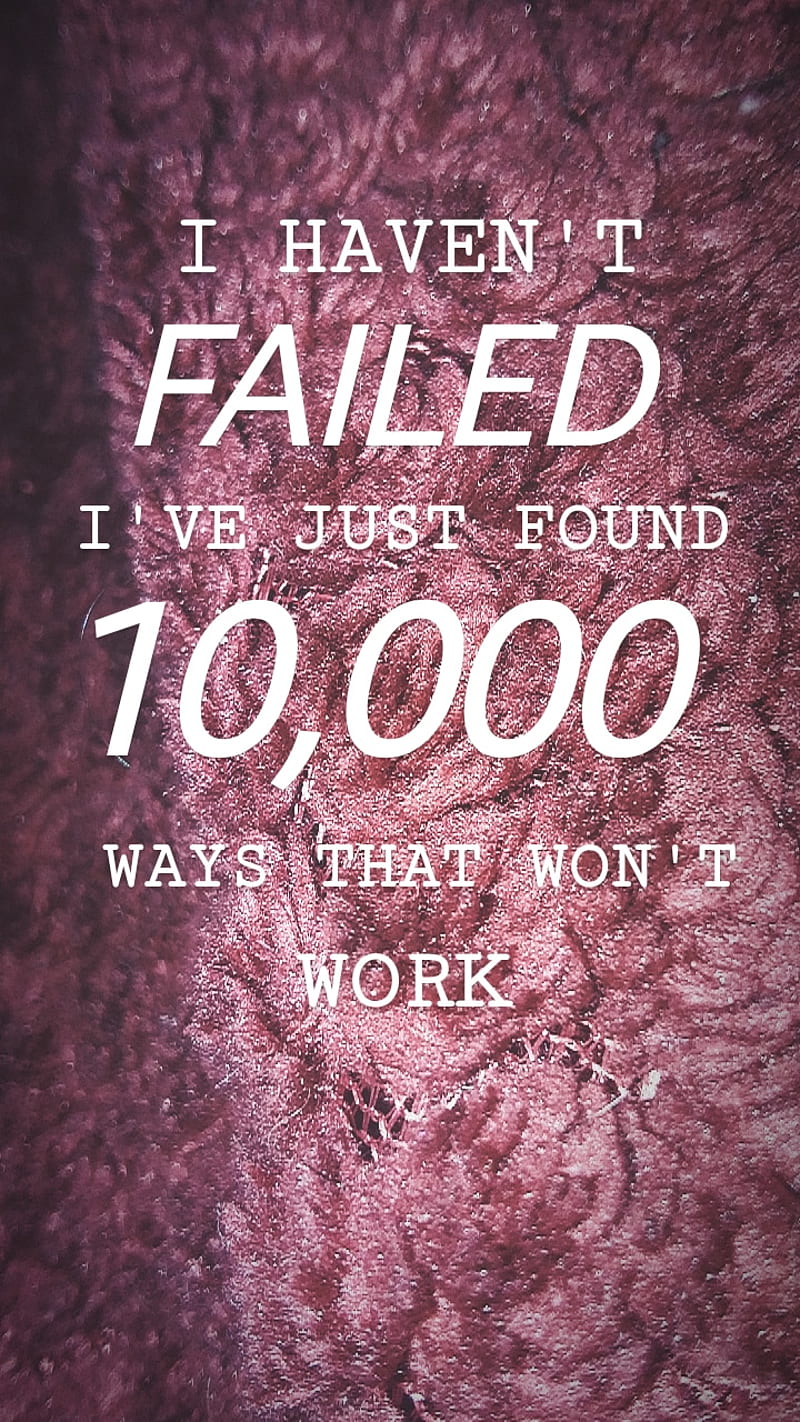 Try, quotes, thomas edison, work, HD phone wallpaper