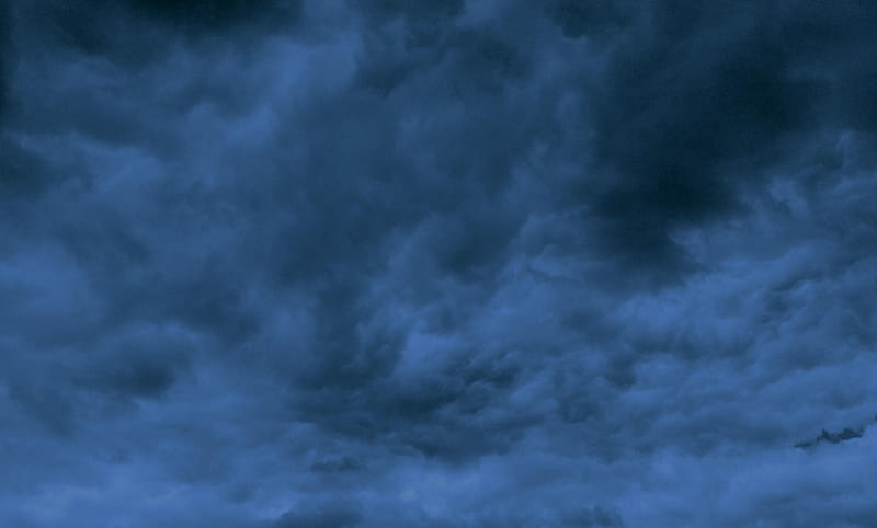 angry sky, cloud, sky, blue, dark, HD wallpaper