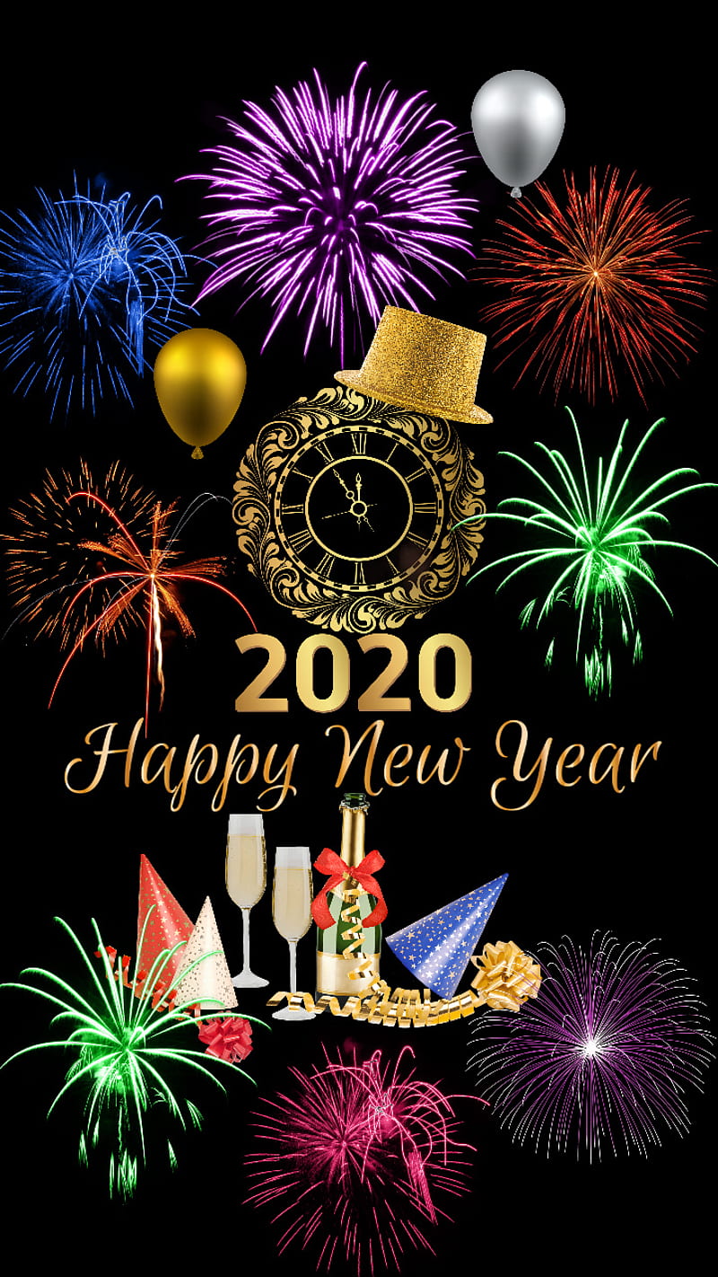 New Year 2020, 2020, desenho, happy, holliday, new, year, HD phone ...