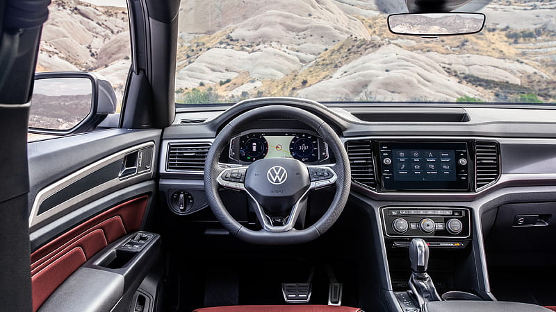 Volkswagen Atlas Cross Sport R-Line, interior, SUV, 2020 Cars, HD wallpaper