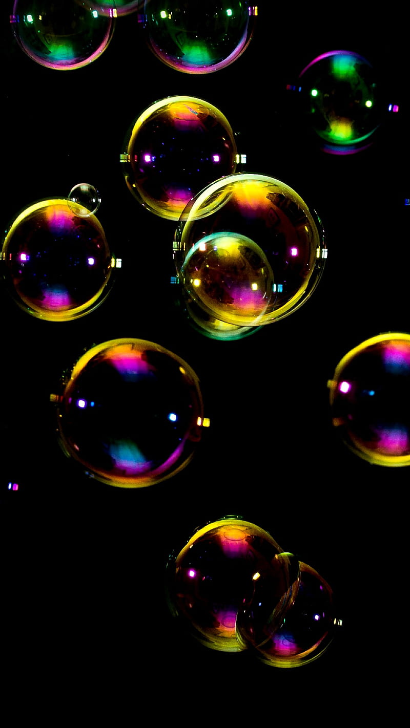soap bubbles, rainbow, HD phone wallpaper