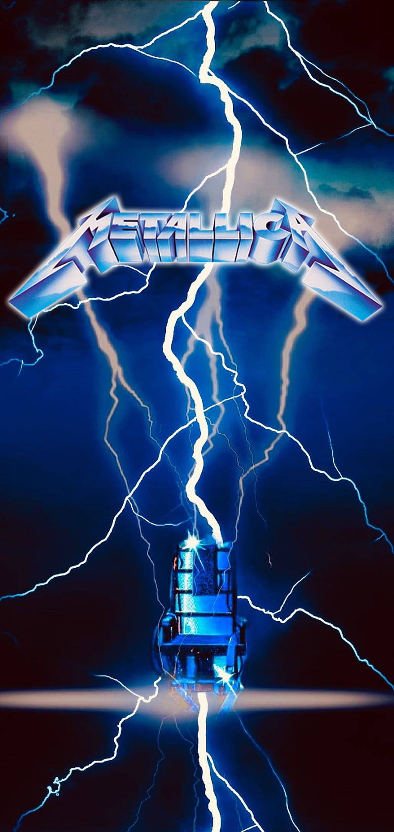 Ride the Lightning, metallica, heavy metal, rock, album, 1984, blue, HD phone wallpaper