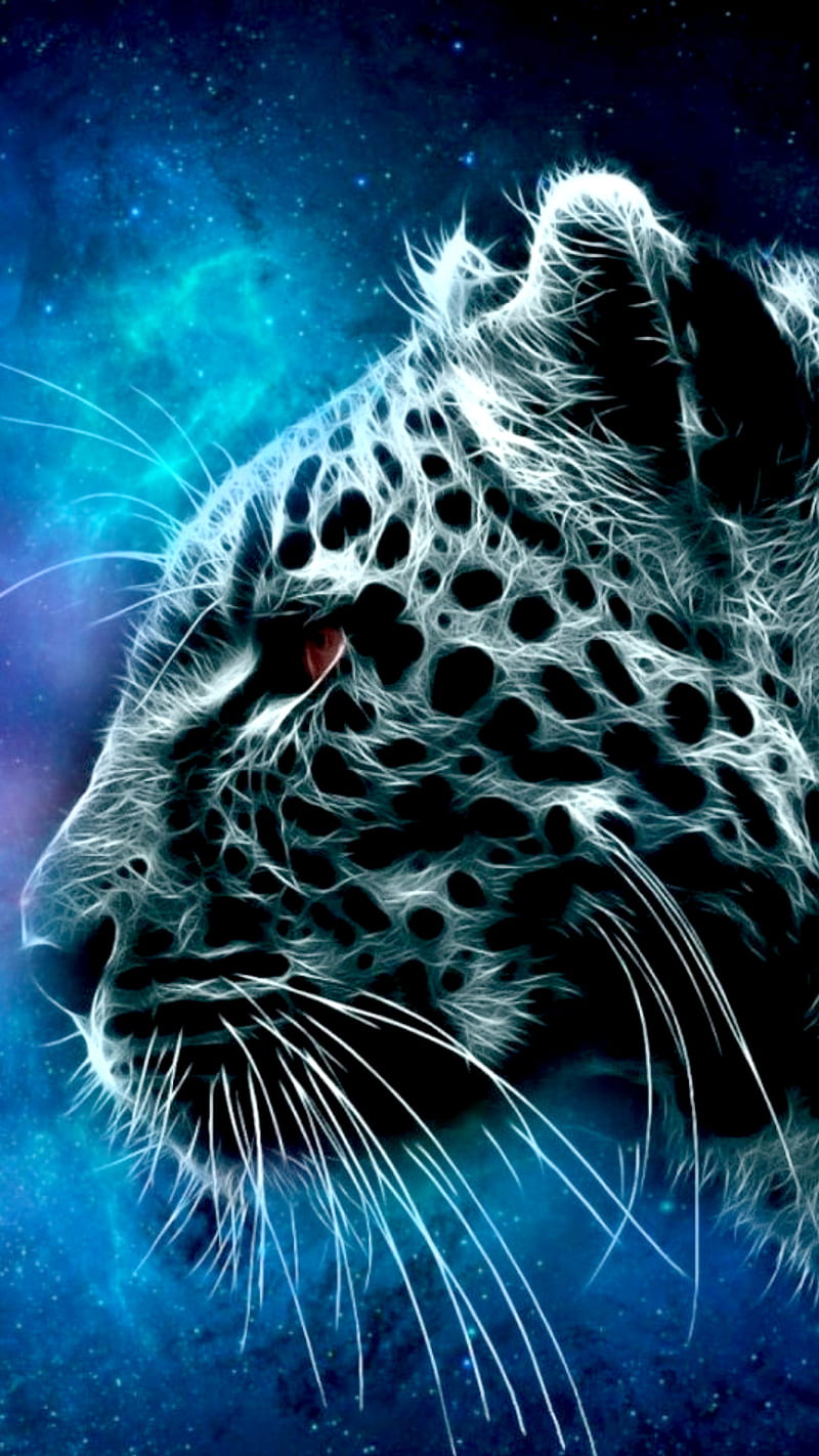 Neon leopard, cool, leopard, neon, HD phone wallpaper