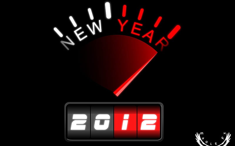 Happy New Year-2012 Year theme 02, HD wallpaper