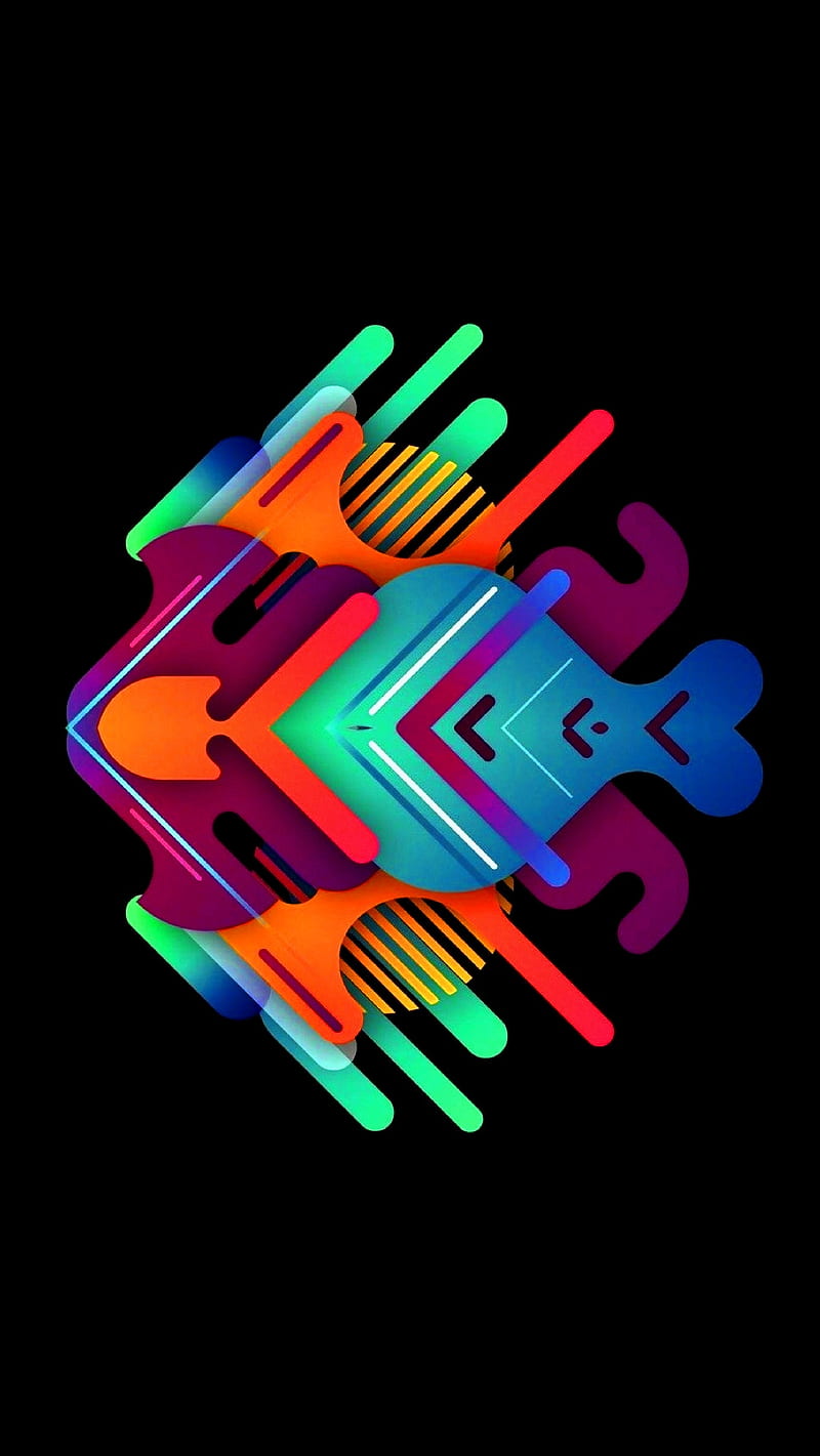 Material design 0302, abstract, black, colorful, creative, digital, graphic,  HD phone wallpaper | Peakpx