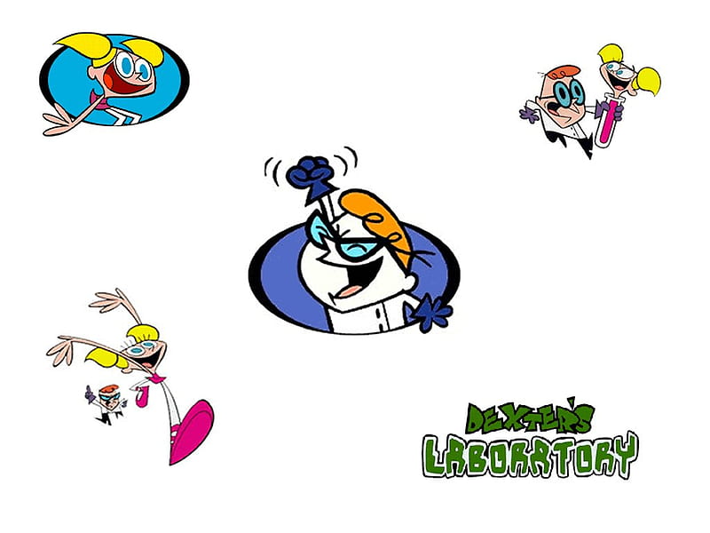 Dexters Labortory, brother, children, sister, funny, cartoon, tv, experiments, hanna barbera, HD wallpaper