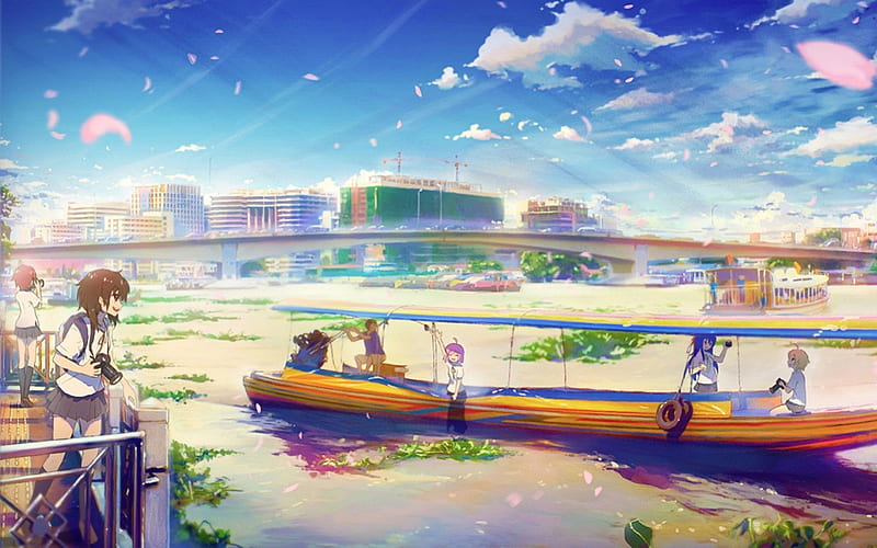 az68-fly-ship-anime-illustration-art-blue-wallpaper