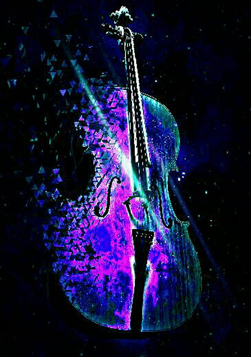 colorful violin wallpaper