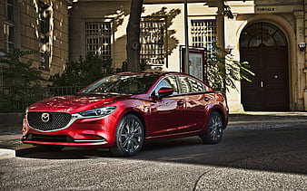 2020, Mazda 6, front view, exterior, red luxury sedan, new red Mazda 6 ...