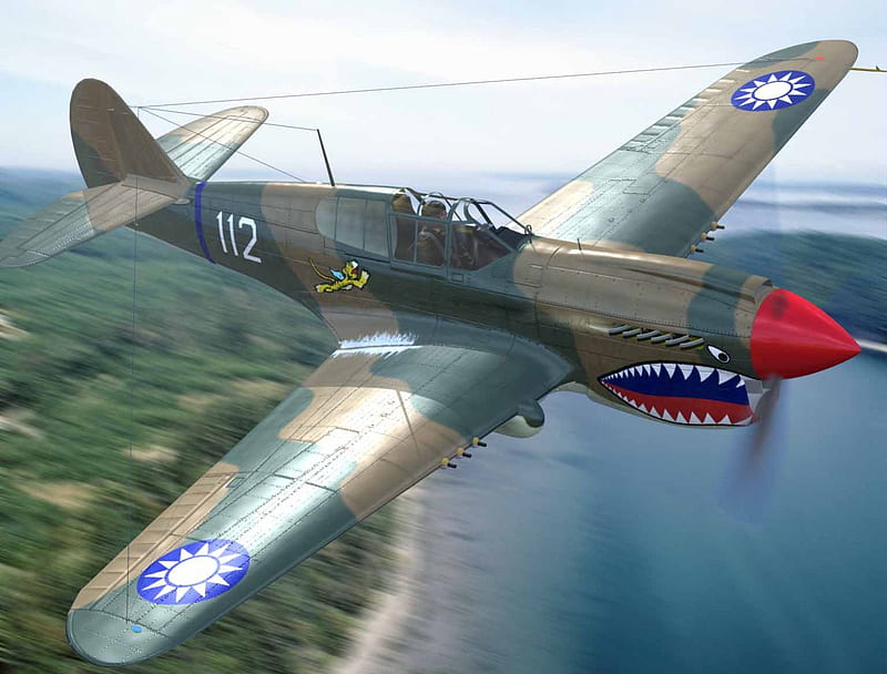 Flying Tiger, Warhawk, Aircraft, P40, Warbird, HD wallpaper