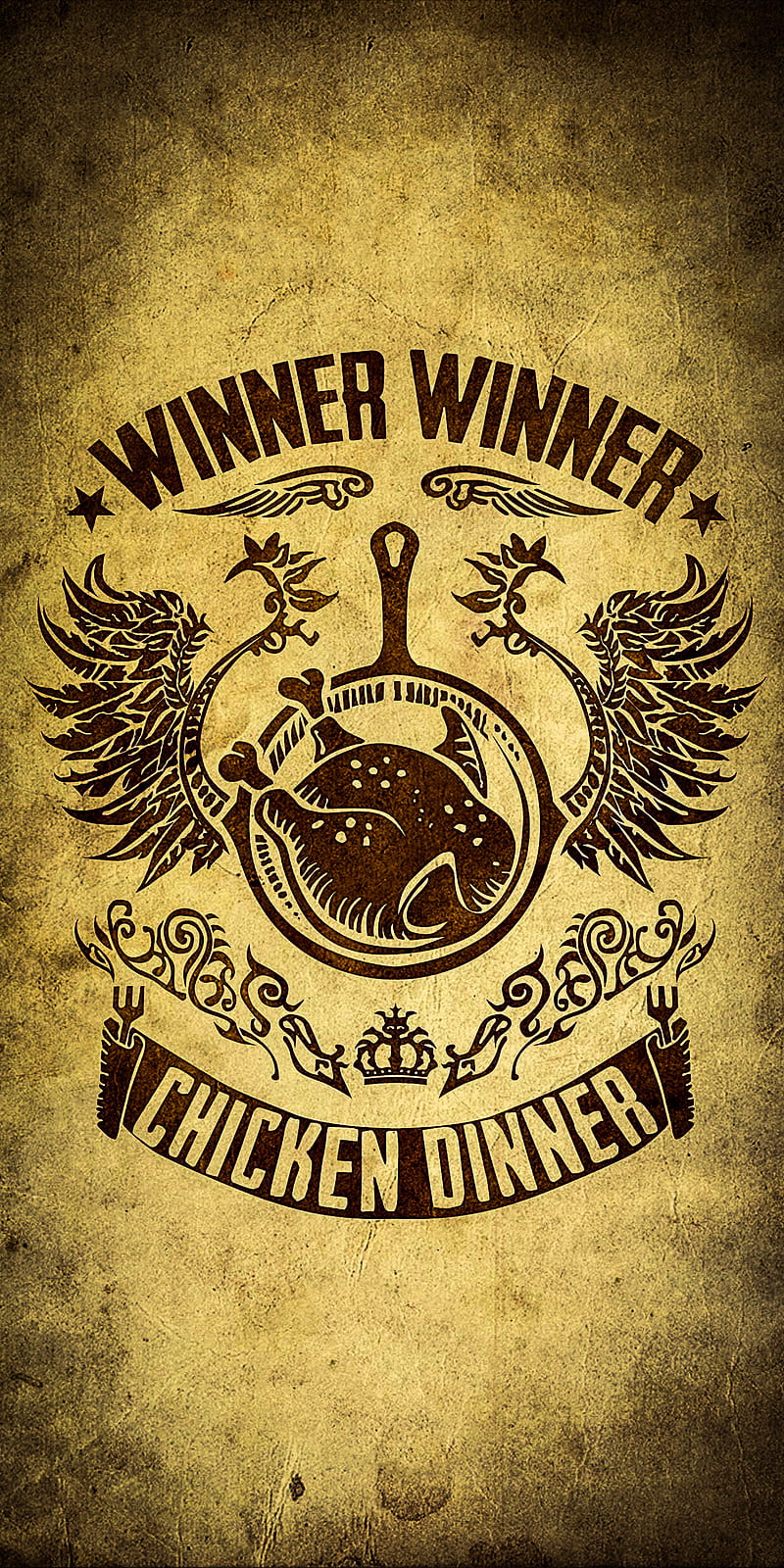 PUBG Chicken, battlegrounds, chicken dinner, logo, players unknown, winner, winner winner, winnerwinnerchickendinner, HD phone wallpaper