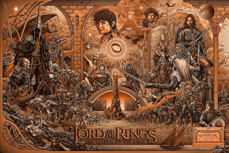 Lord of the Rings, lotr, fantasy, hobbit, girl, orange, illustration, HD wallpaper