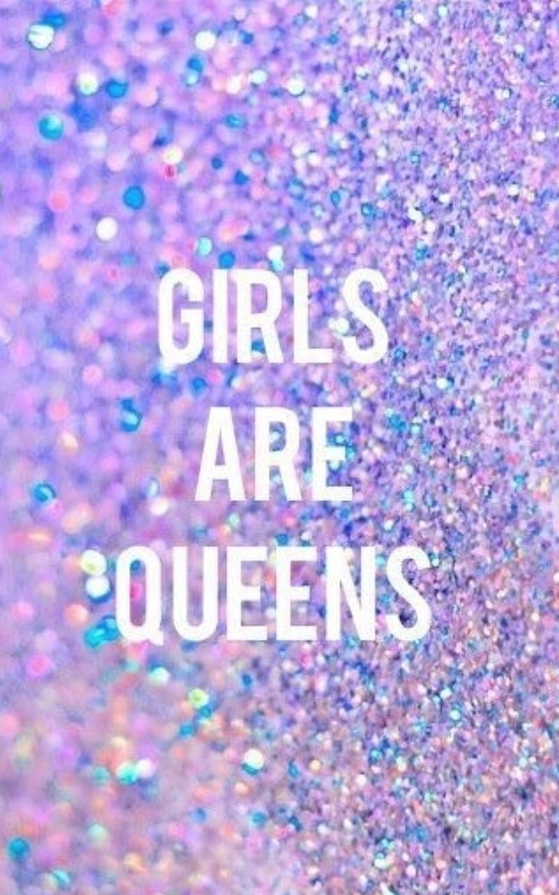 Girly Glitter, blue, cute, girls are queens, green, orange, pink, purple,  HD phone wallpaper | Peakpx