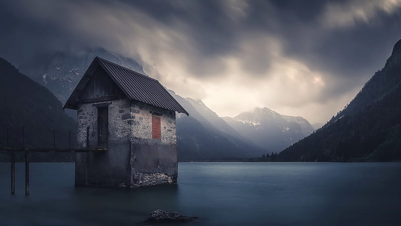 Italy Lake House, HD wallpaper