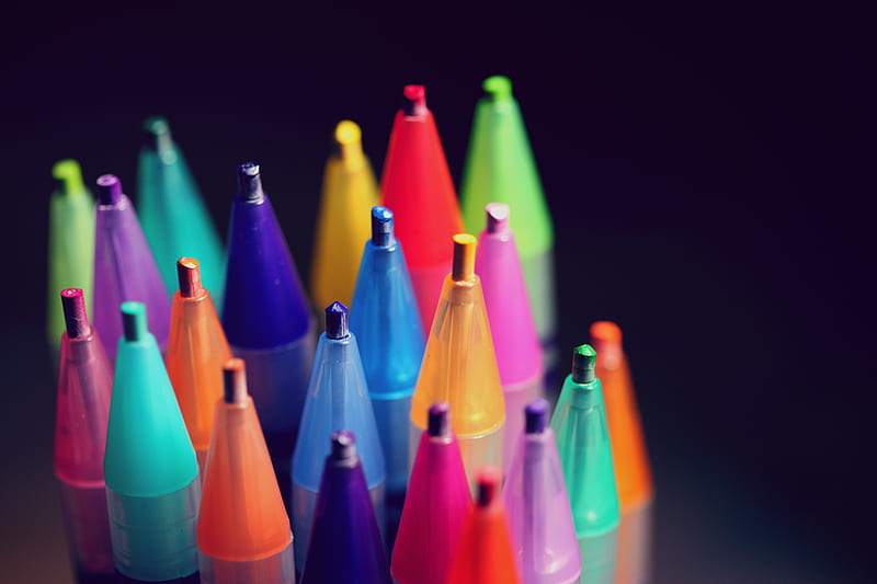 pens, pencils, multi-color, HD wallpaper
