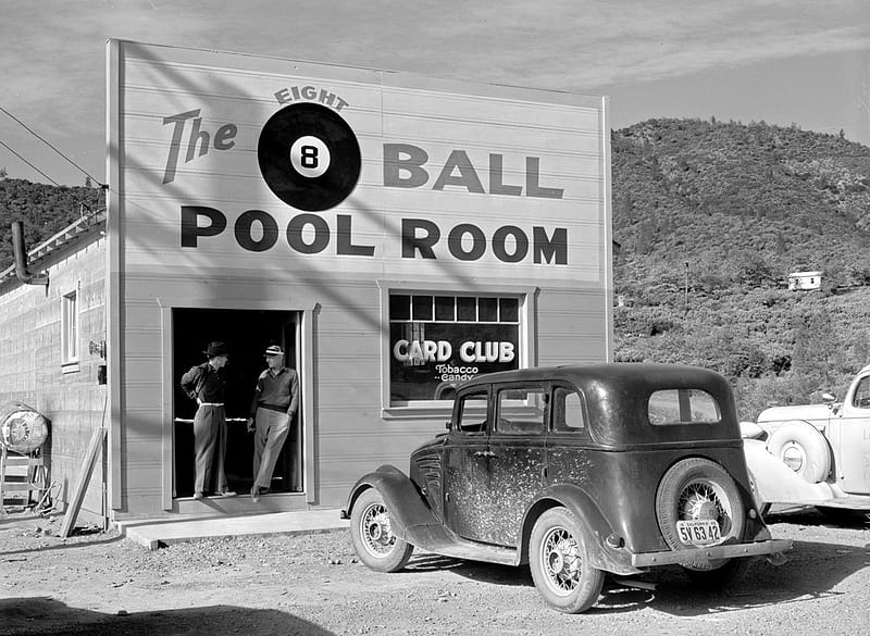 Pool Hall, tables, pool, balls, cue, HD wallpaper