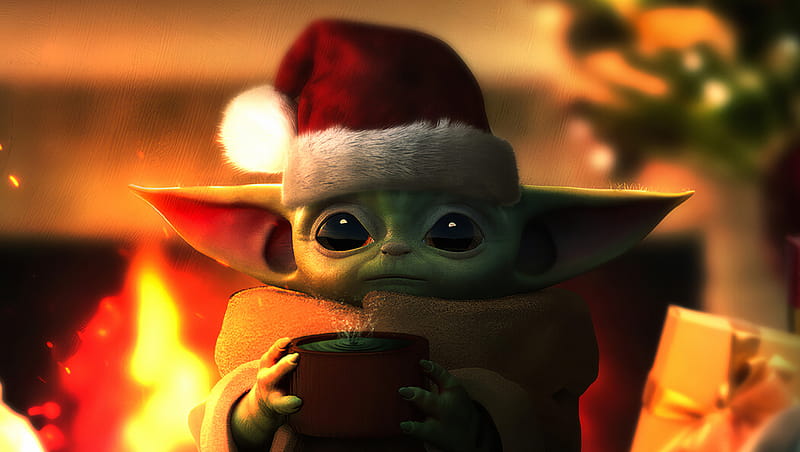 Baby Yoda Christmas Laptop , , Background, and, Aesthetic Christmas, HD wallpaper