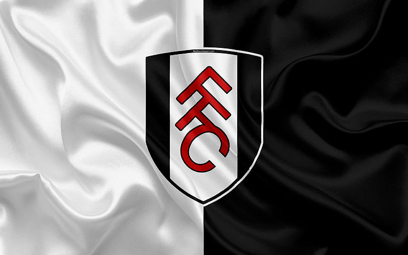 Fulham FC, silk flag, emblem, logo Fulham, England, UK, English football club, Football League Championship, Second League, football, HD wallpaper