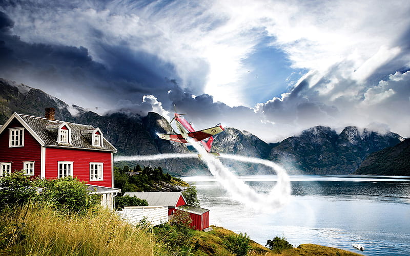 Norway Aviation, norway, nature, HD wallpaper