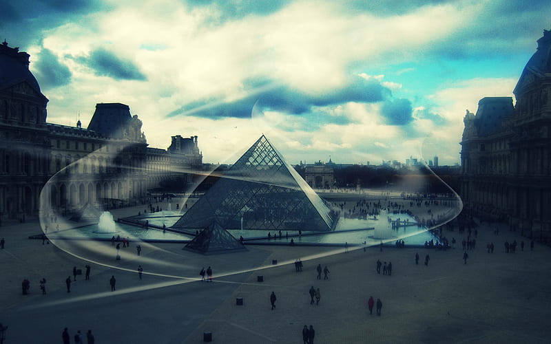 louvre museum france paris -city Landscape, HD wallpaper