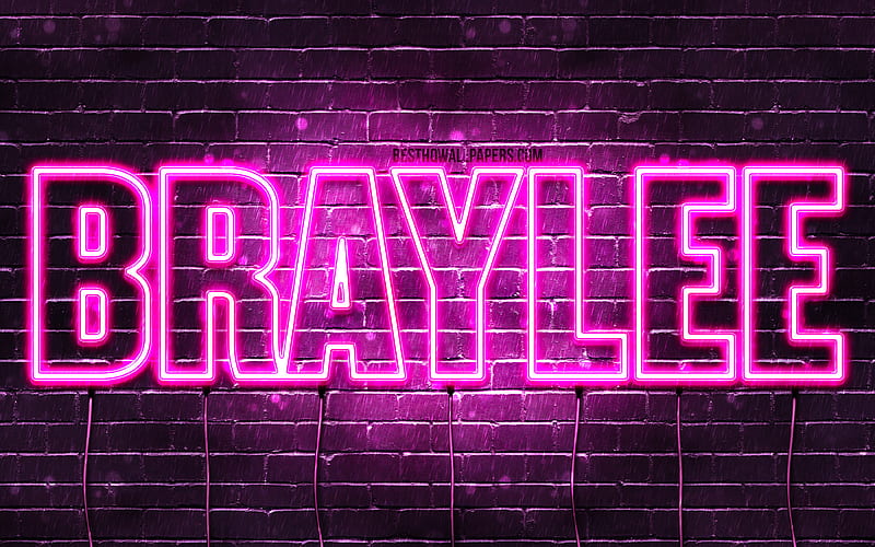 Braylee with names, female names, Braylee name, purple neon lights ...