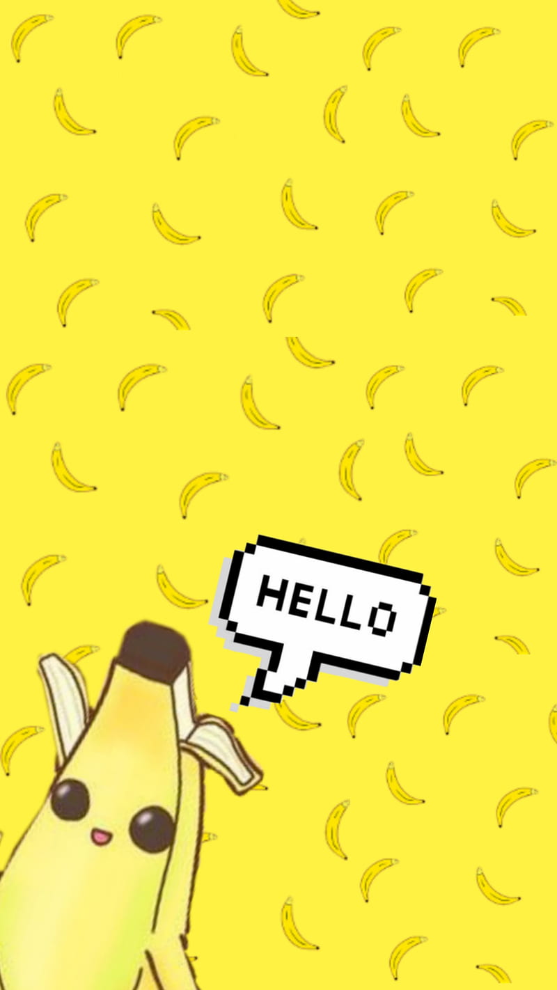 Fortnite banana , yellow, games, yellow, HD phone wallpaper