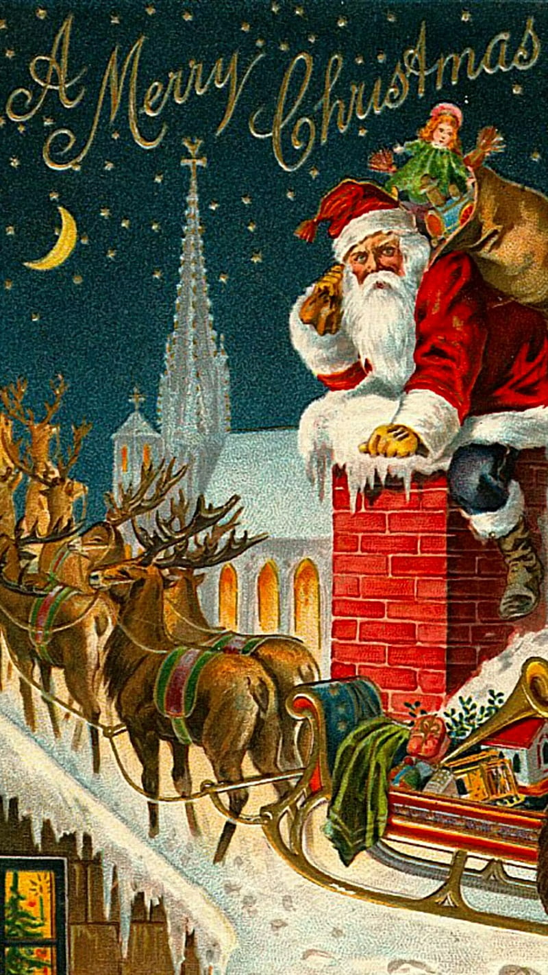 Merry Christmas, gifts, santa claus, HD phone wallpaper