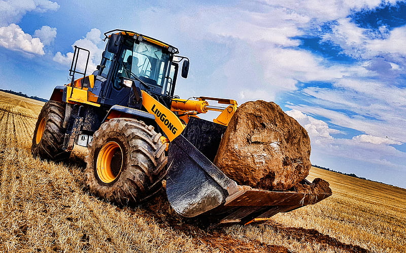 LiuGong CLG 856H front loader, 2020 tractors, agriculture concepts, construction machinery, loader in career, special equipment, construction equipment, LiuGong, R, HD wallpaper