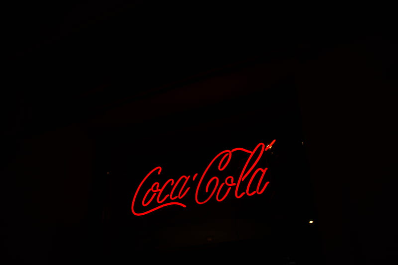 Red and White Coca Cola Neon Light Signage, HD wallpaper