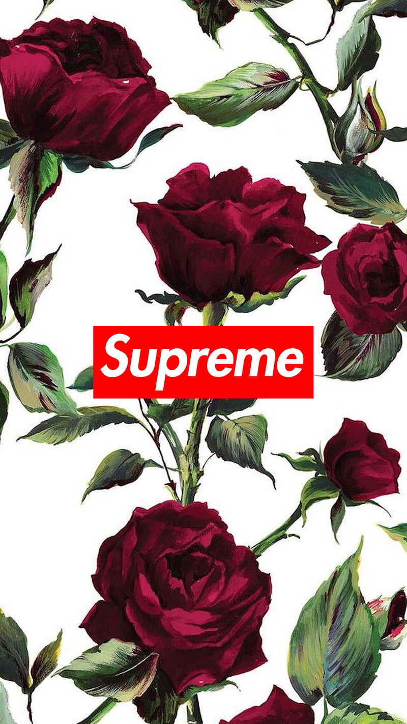 Supreme Mountains, 2018, brands, floral, flowers, logos, supreme, vintage, HD phone wallpaper