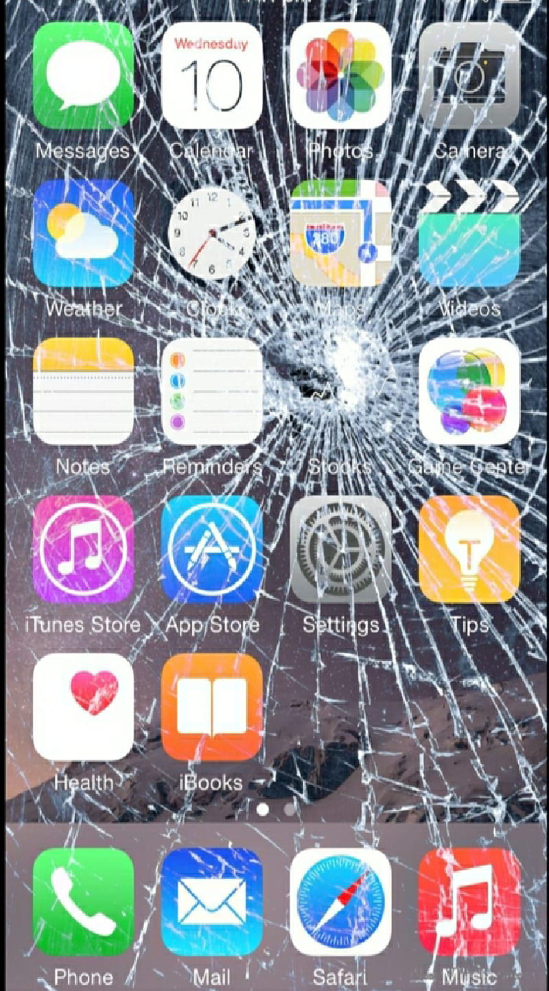 Cracked iPhone, broken, cracked screen, prank, screen, HD phone wallpaper |  Peakpx
