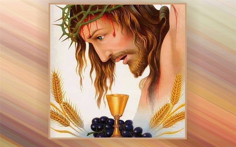 Eucharist, grapes, grain, Christ, Blod, Jesus, HD wallpaper