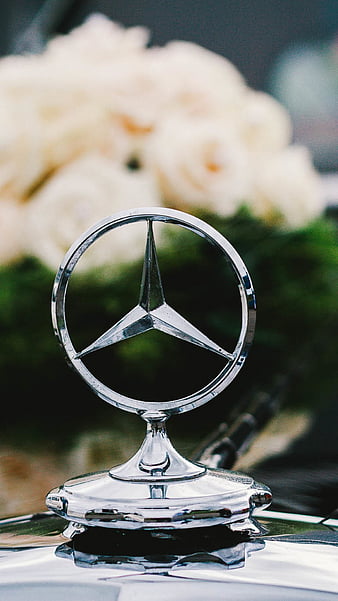 Mercedes Benz Logo, mercedes benz, car, luxary, brand, HD phone wallpaper