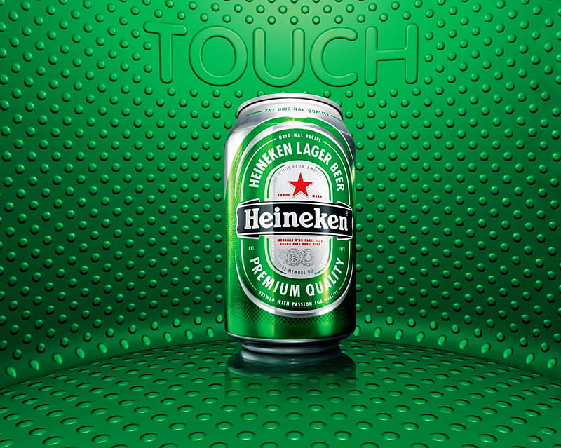 Heineken, 3d, alcohol, beer, drink, touch, HD wallpaper