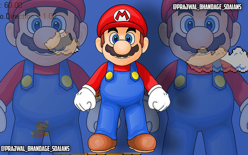 Mario, cartoon, vector art, HD wallpaper