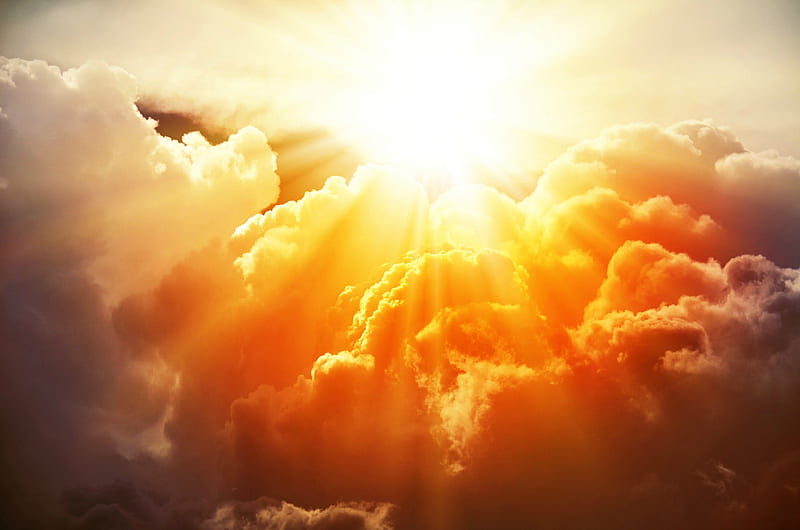 Sun Rays Through Clouds Wallpaper