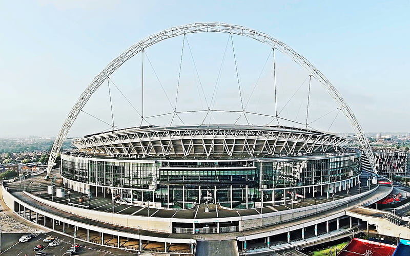 Wembley Stadium, London, England, exterior, English football stadium, Tottenham Hotspur Stadium, England football team, Wembley, HD wallpaper