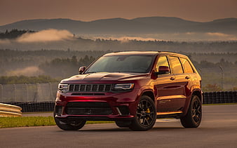 Jeep Grand Cherokee Trackhawk, SUVs, 2018 cars, sunset, new Grand Cherokee, Jeep, HD wallpaper