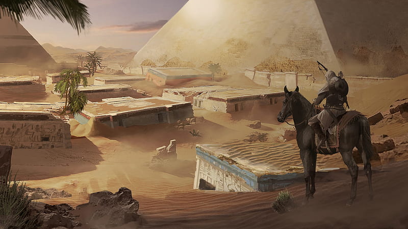 Assassin's Creed, Assassin's Creed Origins, Bayek Of Siwa, Pyramid, HD  wallpaper | Peakpx